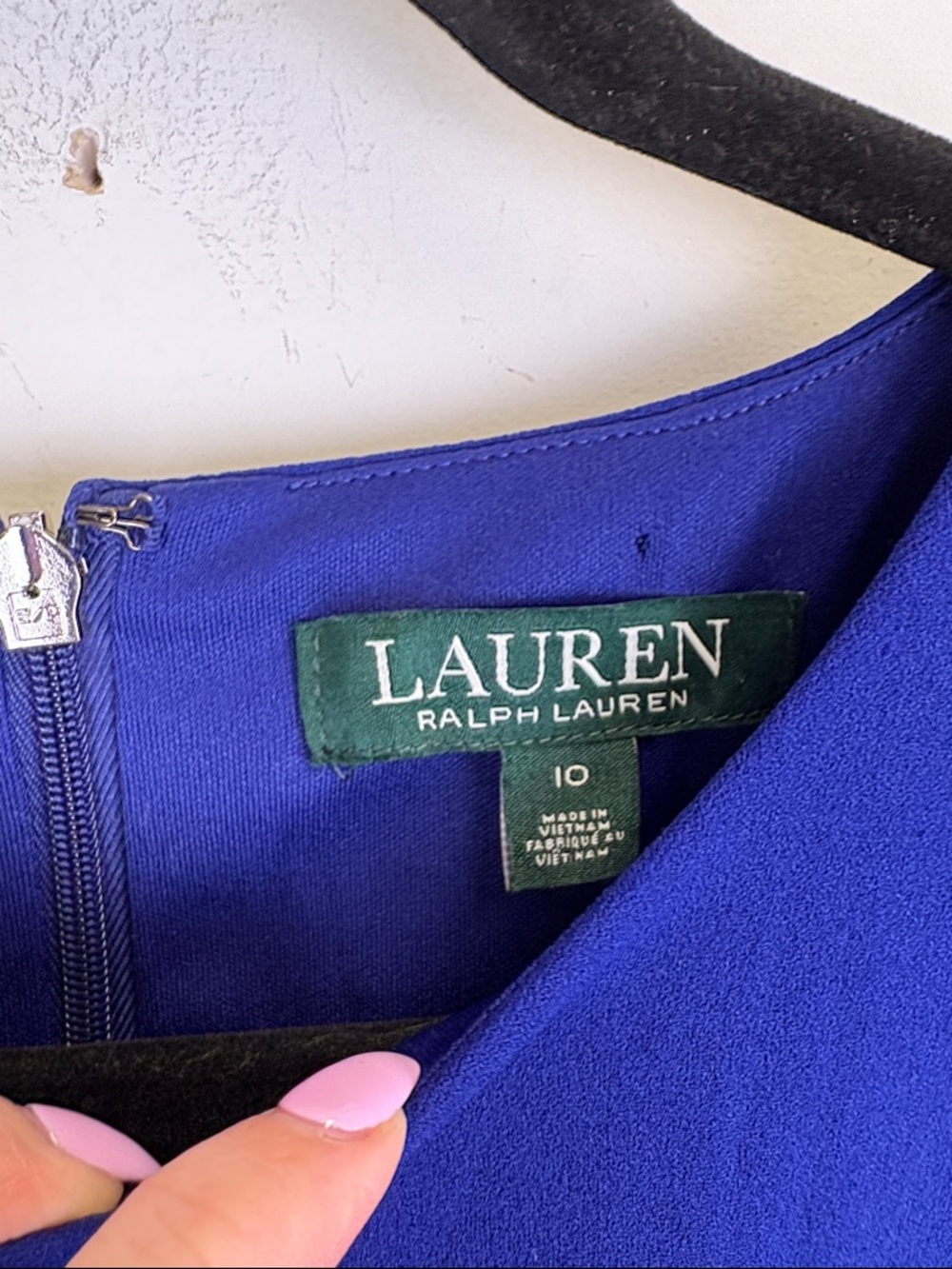 Lauren Ralph Lauren Bell Sleeve Sheath Dress | Royal Blue | Size 10 NWT - Picture 4 of 8